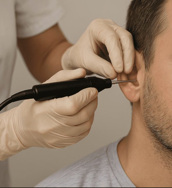 Professional microsuction ear wax removal treatment